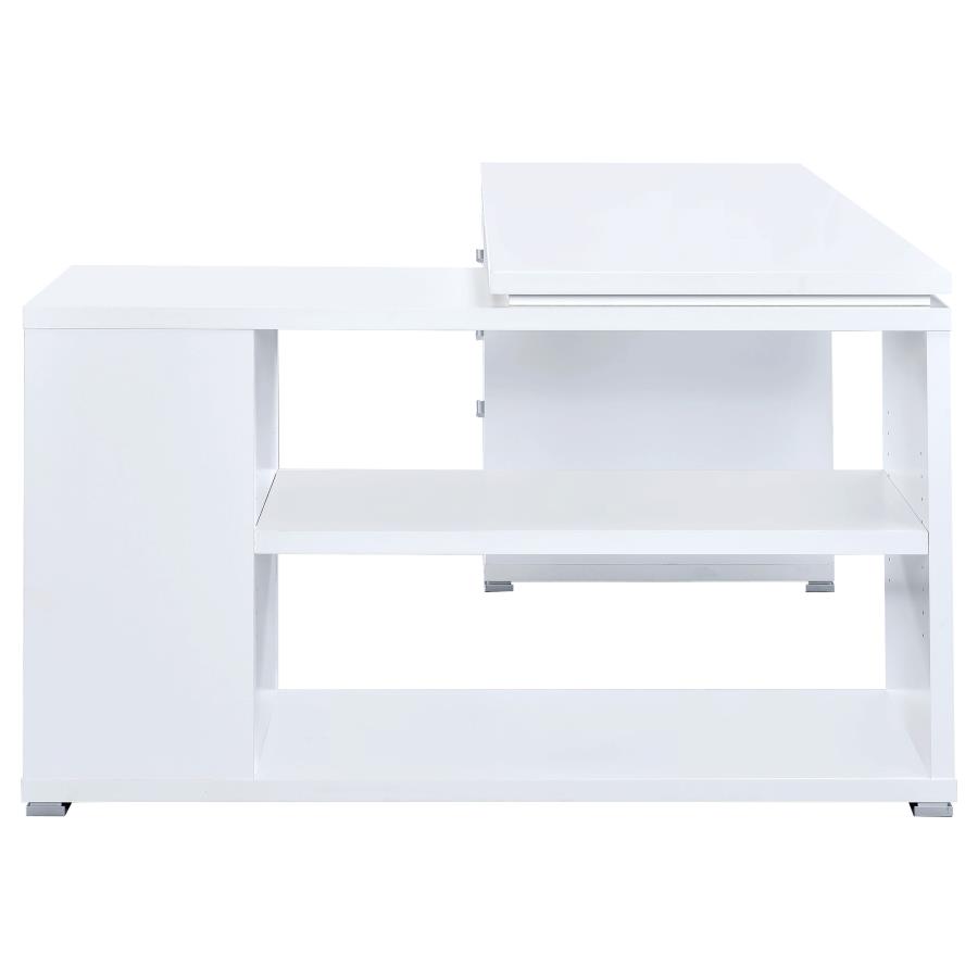 Yvette 60-inch 3-drawer L-Shape Computer Desk White view 6
