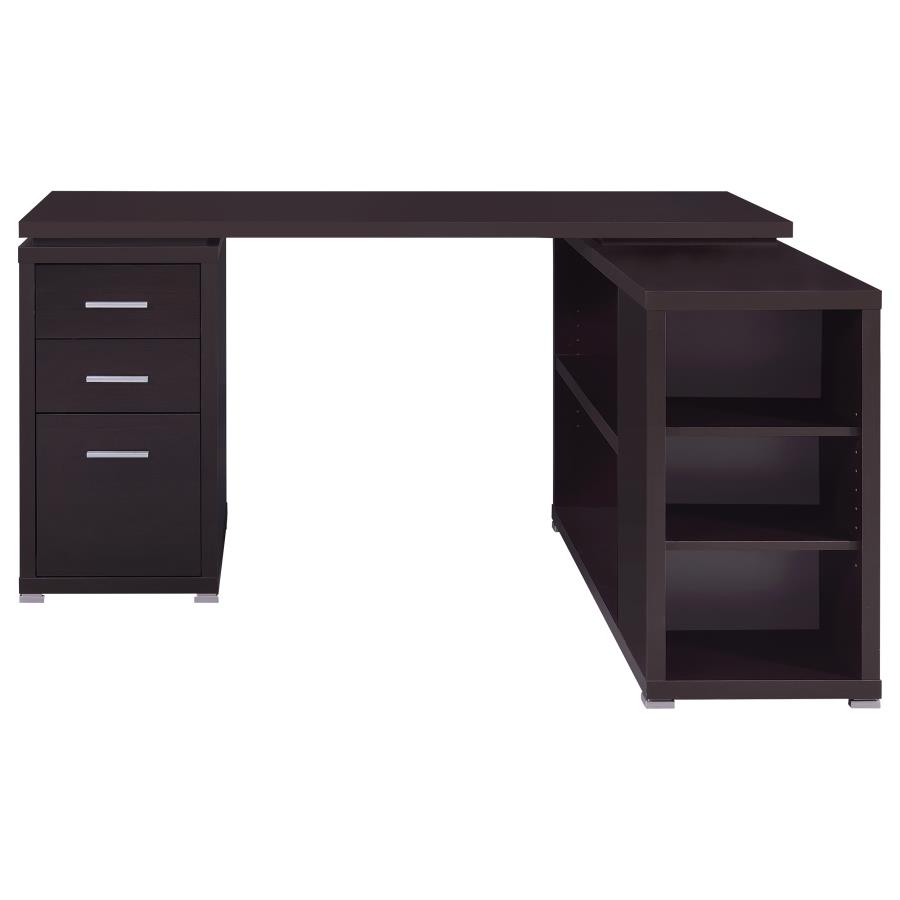 Yvette 60-inch 3-drawer L-Shape Computer Desk Cappuccino view 5