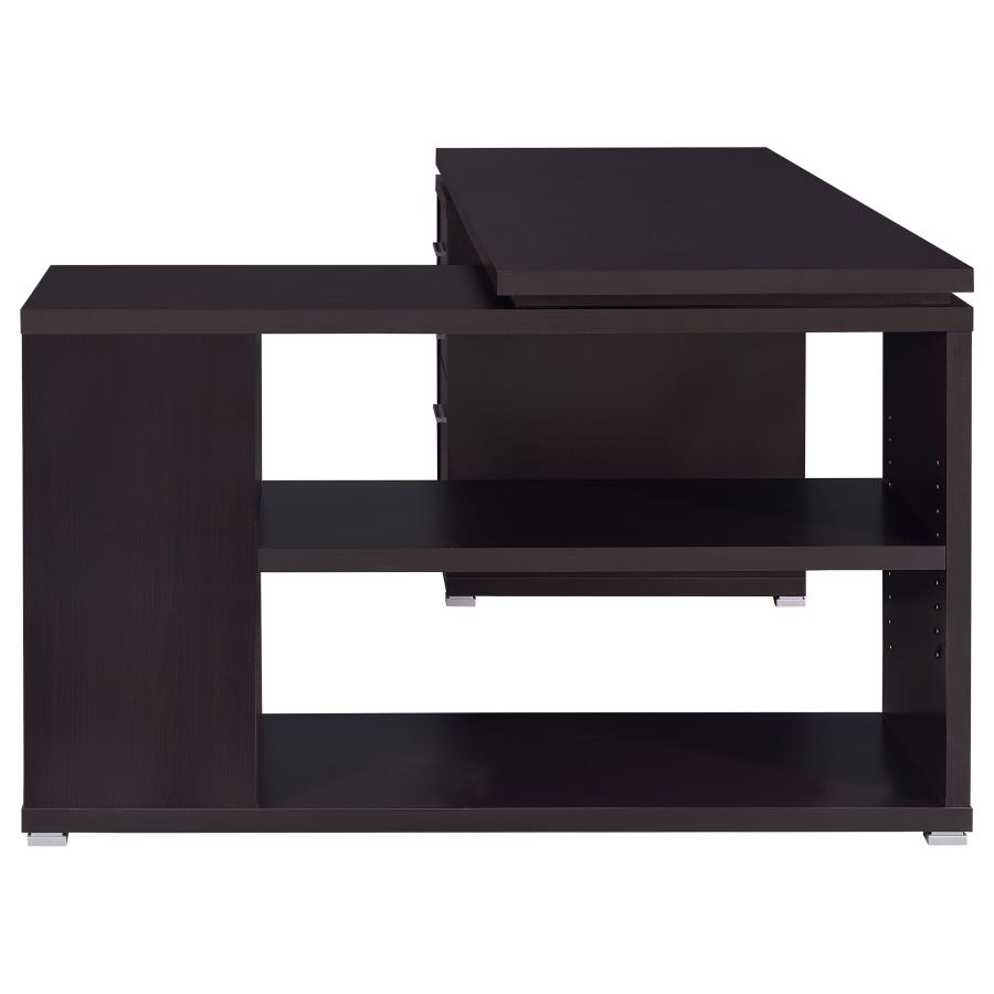 Yvette 60-inch 3-drawer L-Shape Computer Desk Cappuccino view 6