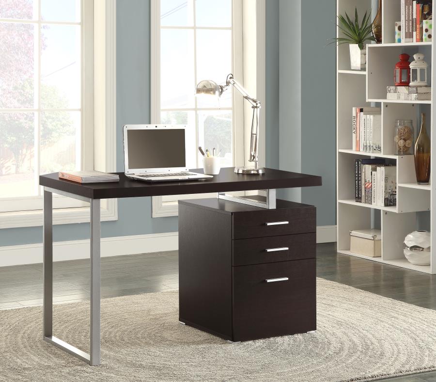 Brennan 47-inch 3-drawer Office Computer Desk Cappuccino view 2