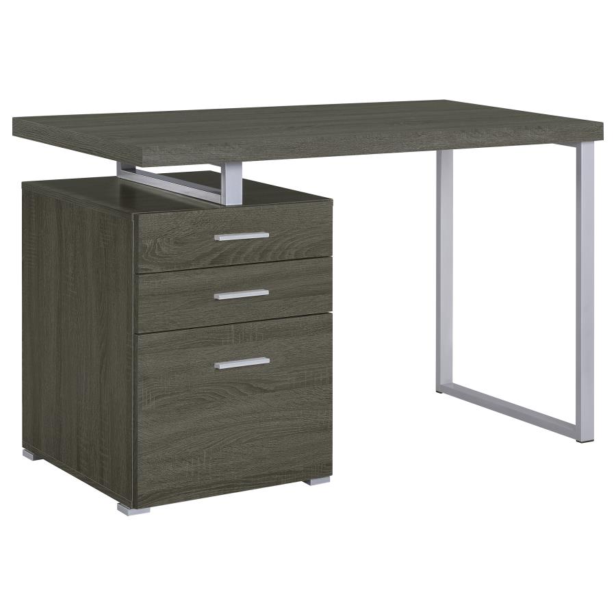 Brennan 47-inch 3-drawer Office Computer Desk Weathered Grey view 4