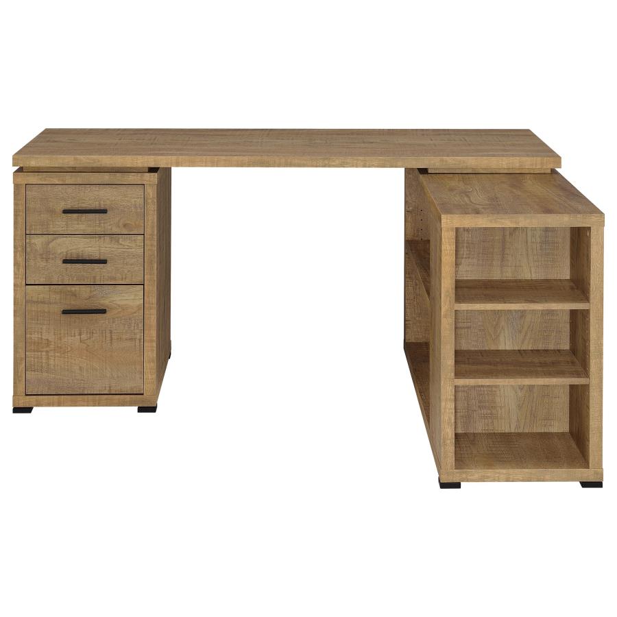 Yvette 60-inch 3-drawer L-Shape Computer Desk Mango view 4