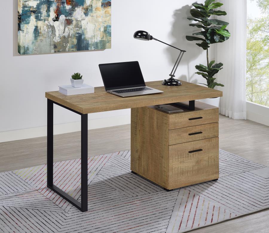 Brennan 47-inch 3-drawer Office Computer Desk Mango view 2