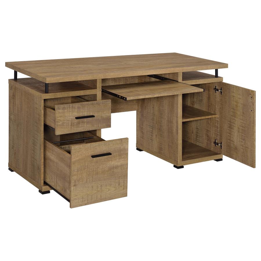 Tracy 55-inch 2-drawer Office Computer Desk Mango view 3