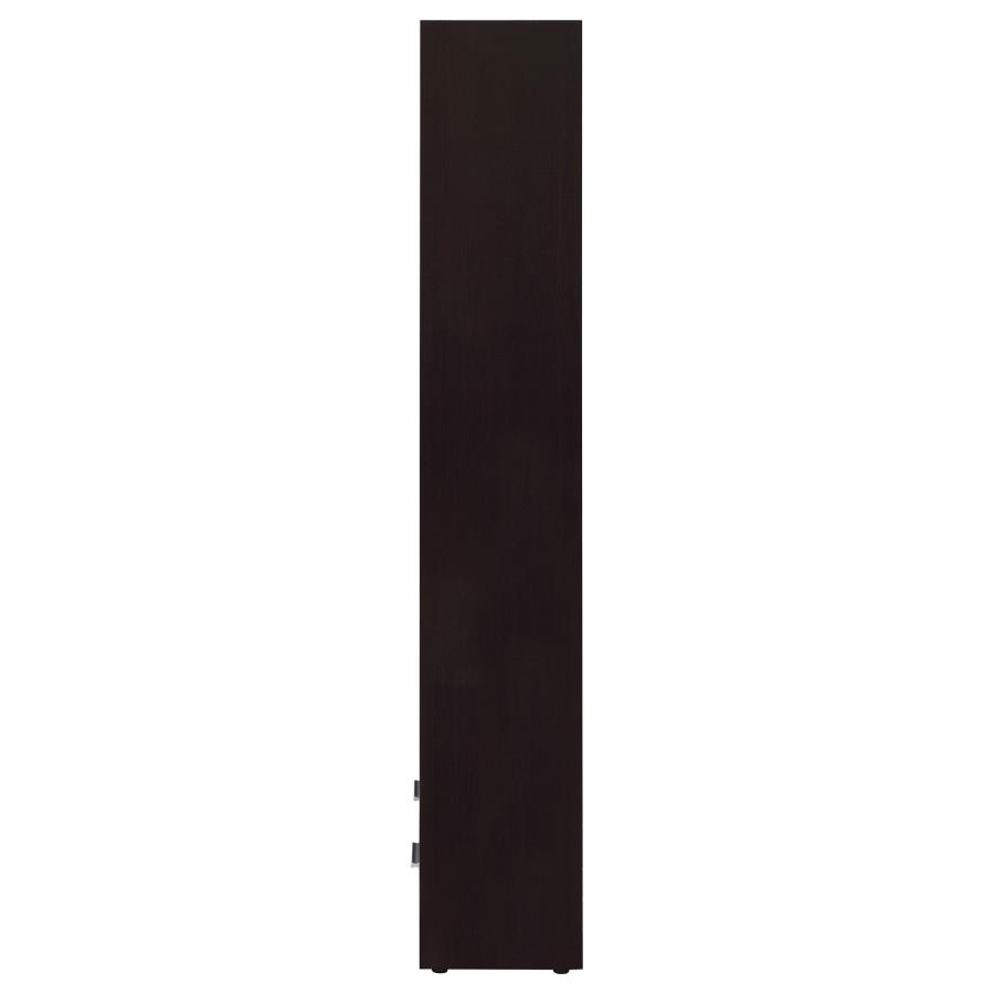 Skylar 71-inch 5-shelf Bookcase with Drawer Cappuccino view 6