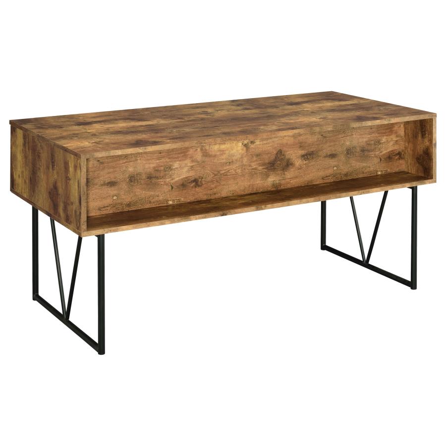 Analiese 63-inch 4-drawer Writing Desk Rustic Nutmeg view 7