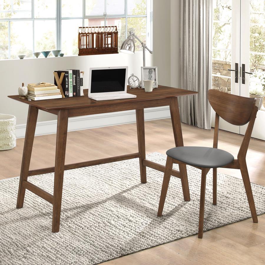 Karri 2-piece Home Office Computer Desk and Chair Set Walnut view 2