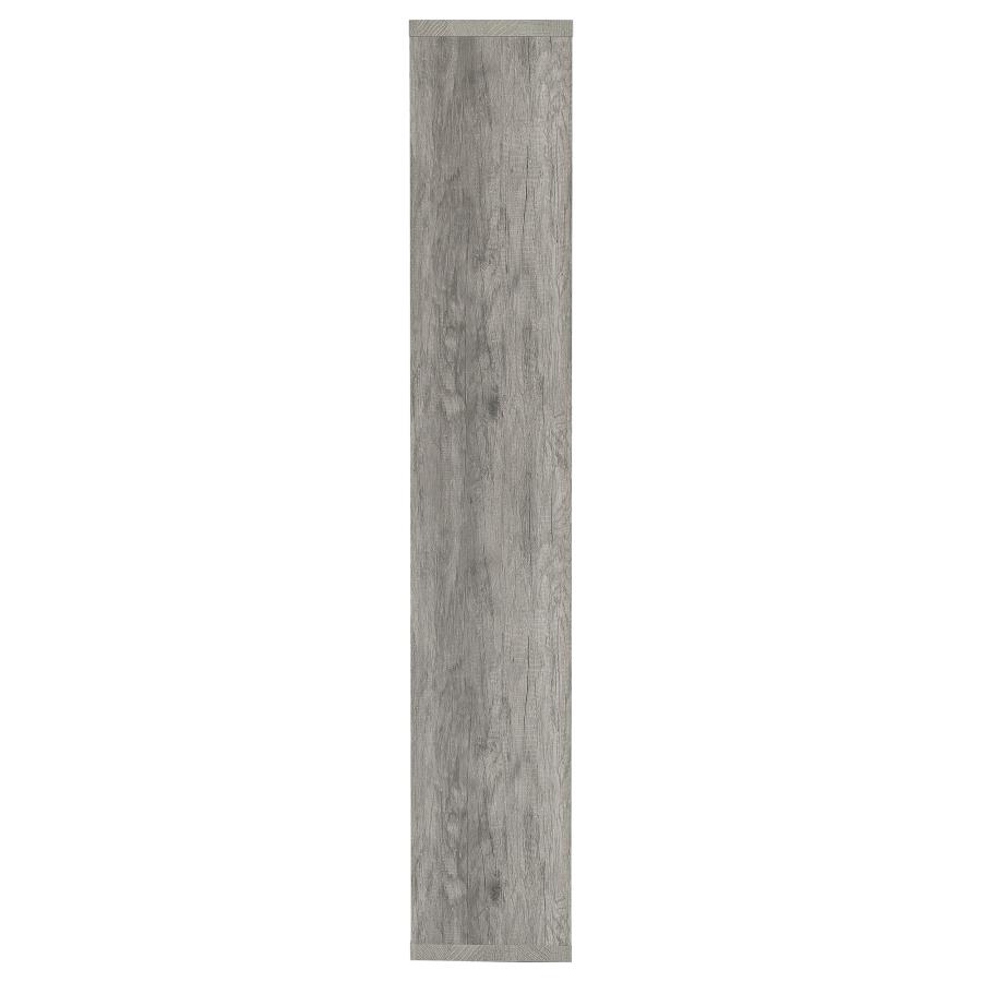 Theo 71-inch 6-shelf Bookshelf Grey Driftwood view 5
