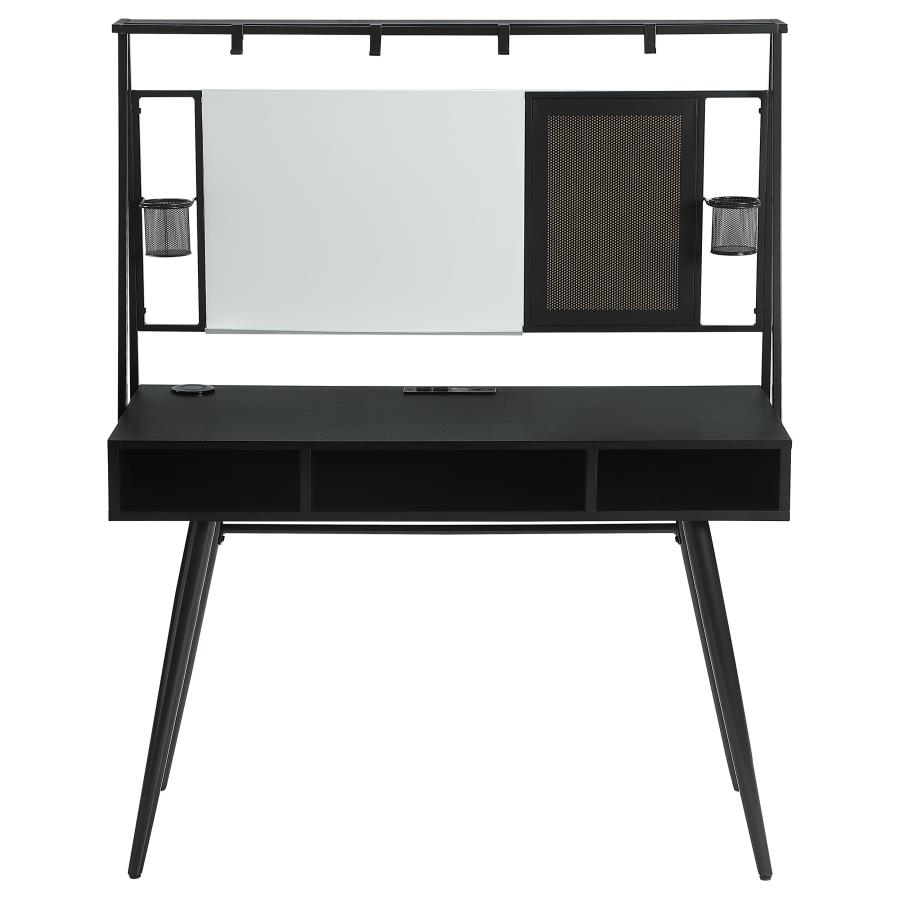 Jessie 47-inch Writing Desk with Whiteboard and USB Black view 3