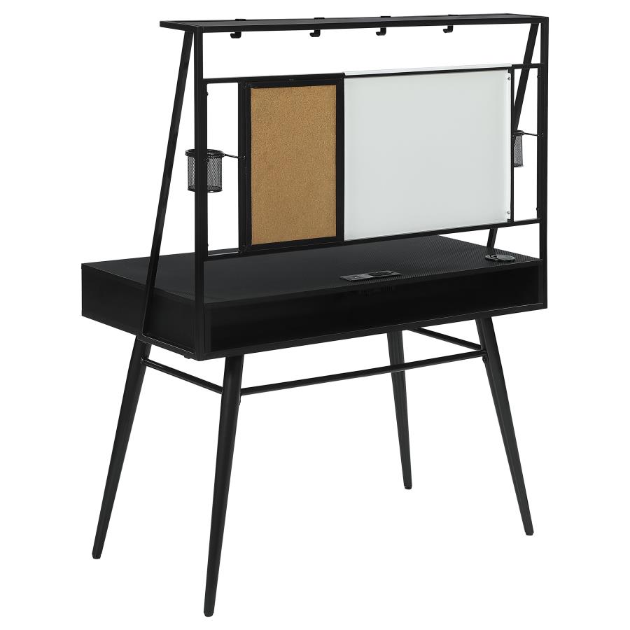 Jessie 47-inch Writing Desk with Whiteboard and USB Black view 4