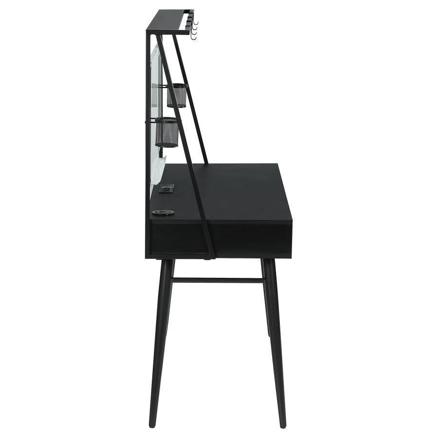 Jessie 47-inch Writing Desk with Whiteboard and USB Black view 5