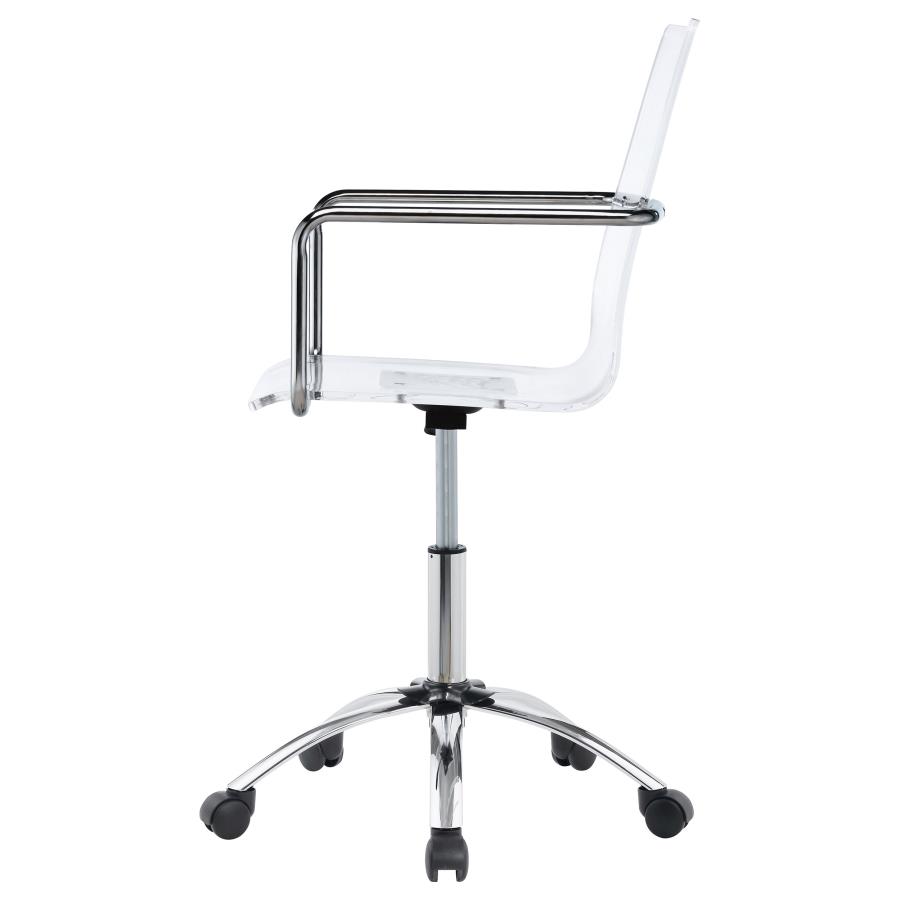 Amaturo Acrylic Adjustable Home Office Desk Chair Clear view 5