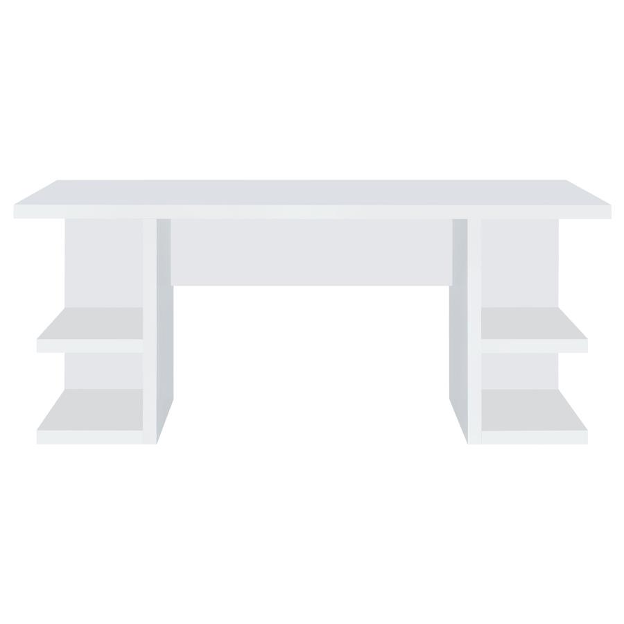Alice 71-inch 4-shelf Engineered Wood Writing Desk White view 3