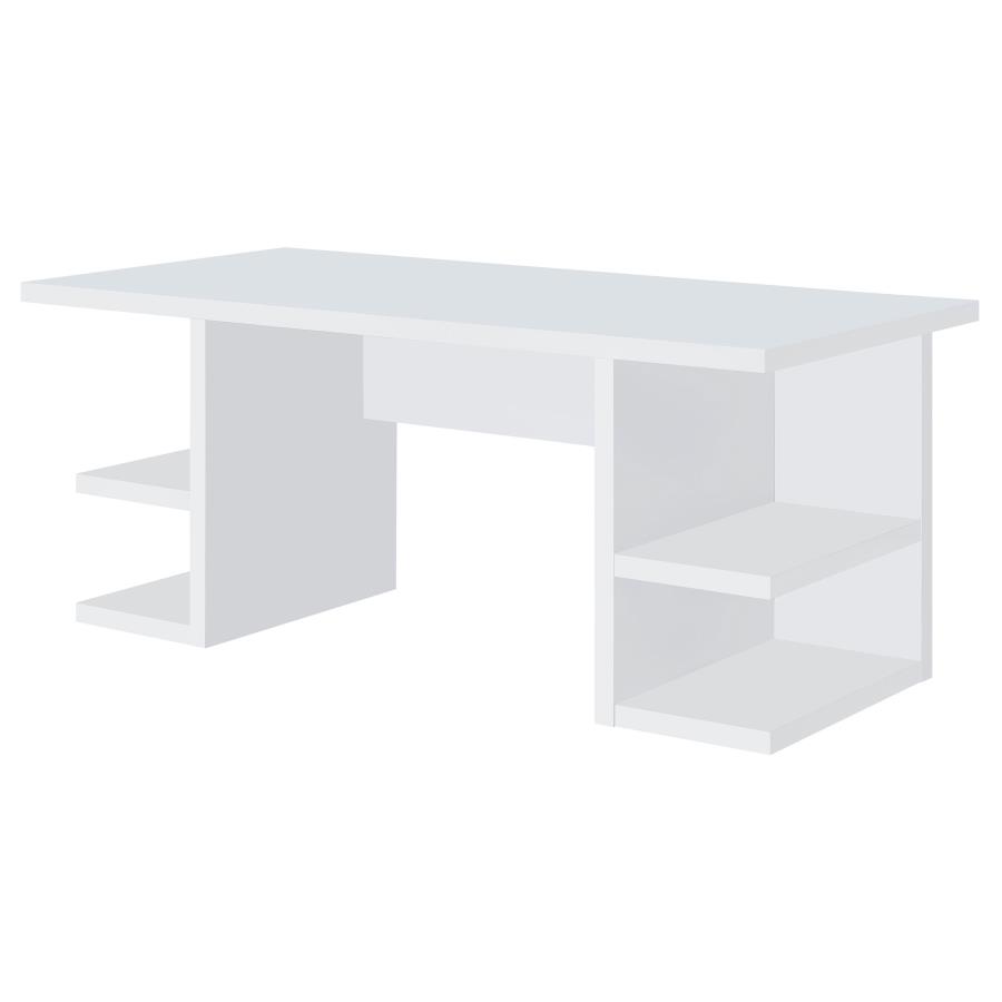 Alice 71-inch 4-shelf Engineered Wood Writing Desk White view 4