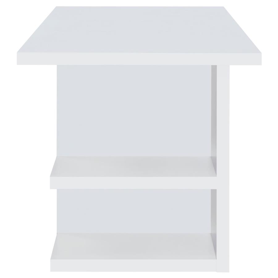 Alice 71-inch 4-shelf Engineered Wood Writing Desk White view 5