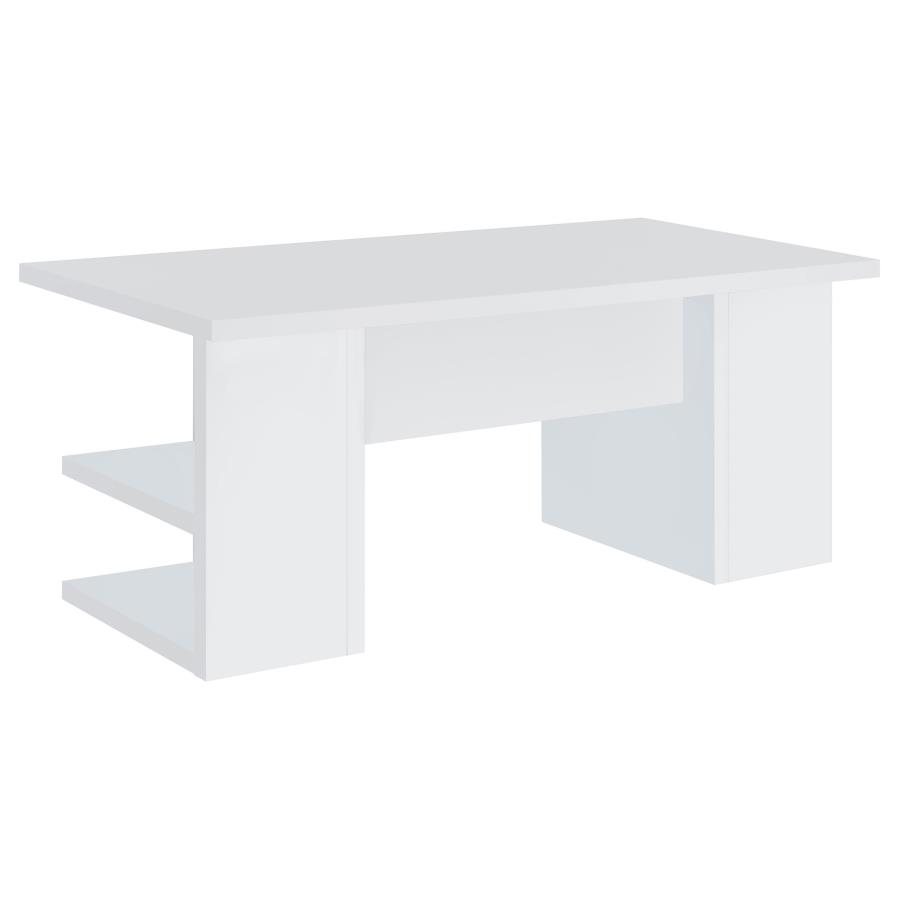 Alice 71-inch 4-shelf Engineered Wood Writing Desk White view 6