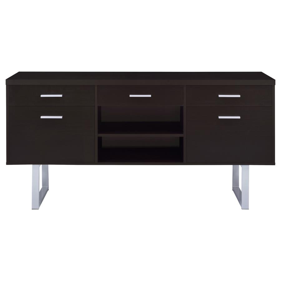 Lawtey 5-drawer Home Office Storage Credenza Cappuccino view 4