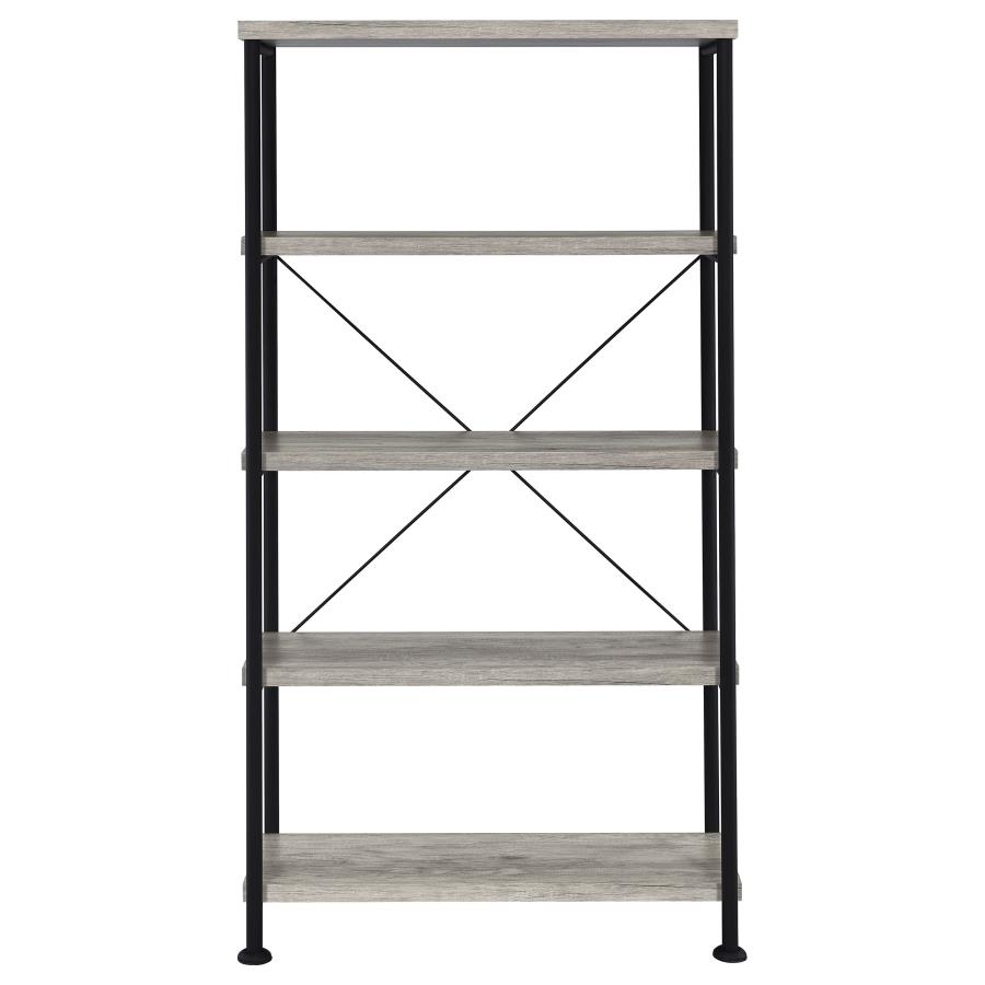 Analiese 63-inch 4-shelf Bookshelf Grey Driftwood view 3
