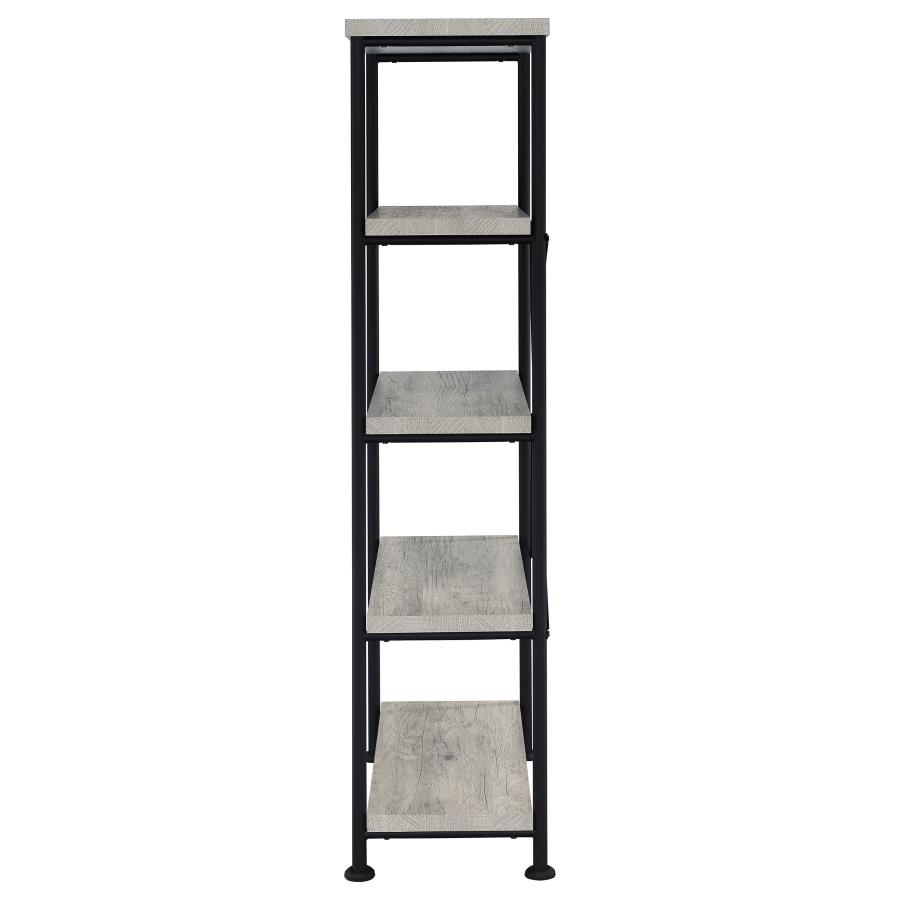 Analiese 63-inch 4-shelf Bookshelf Grey Driftwood view 5