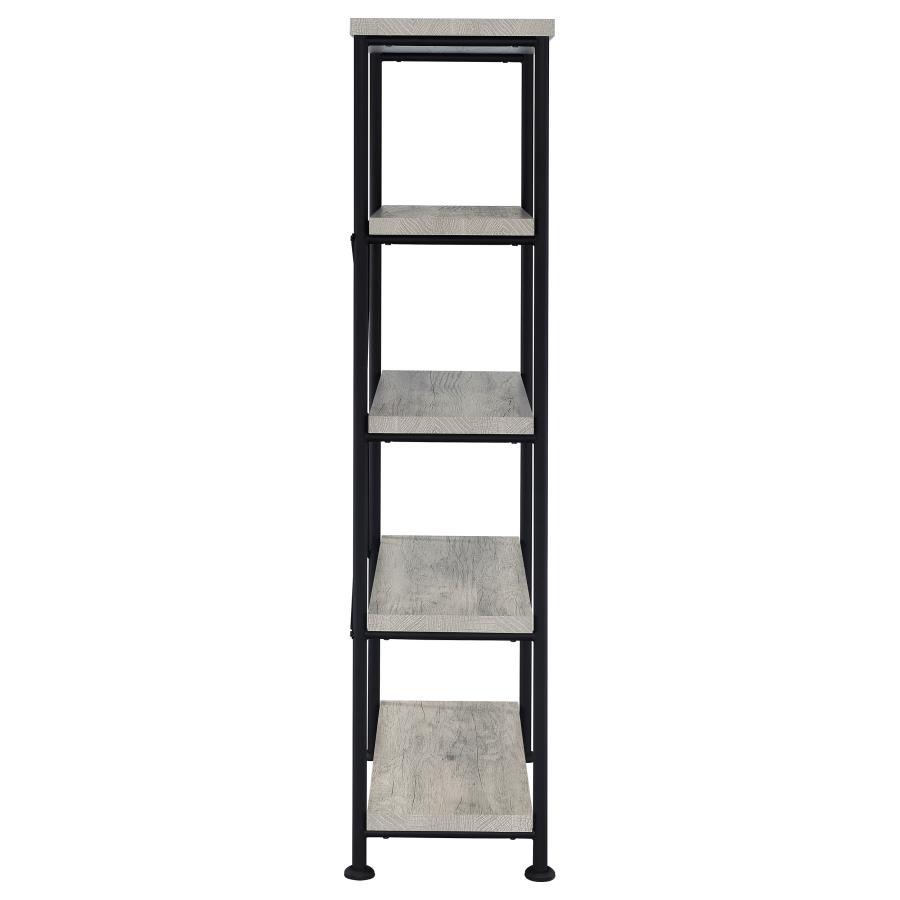 Analiese 63-inch 4-shelf Bookshelf Grey Driftwood view 7