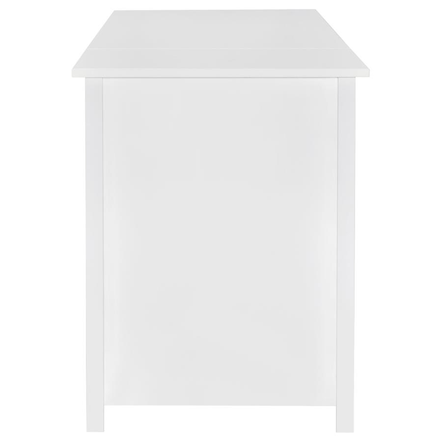 Dylan 60-inch 4-drawer Lift Top Office Desk White High Gloss view 6