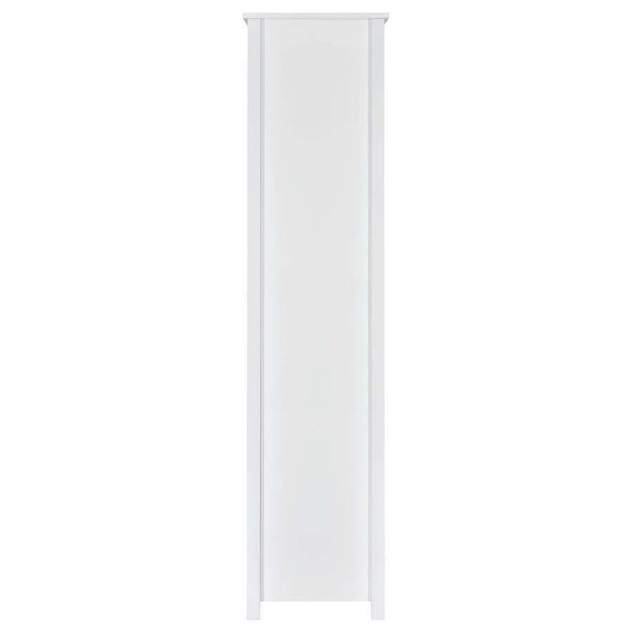 Dylan 68-inch 4-shelf Storage Bookshelf White High Gloss view 7