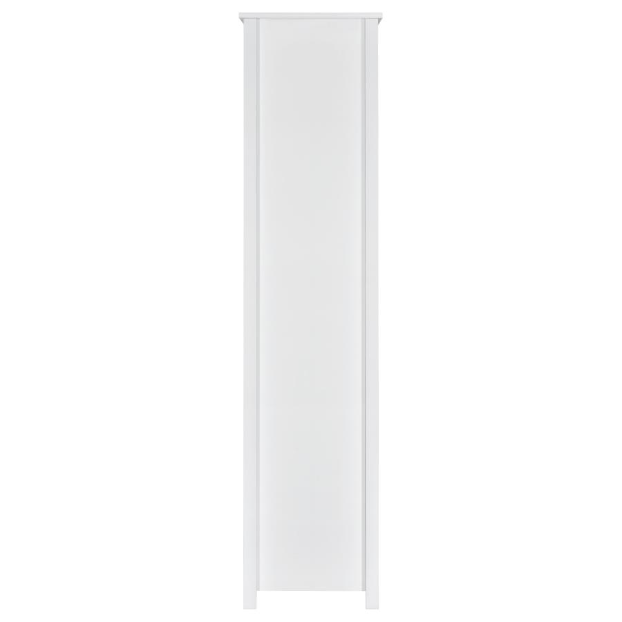 Dylan 68-inch 4-shelf Storage Bookshelf White High Gloss view 4