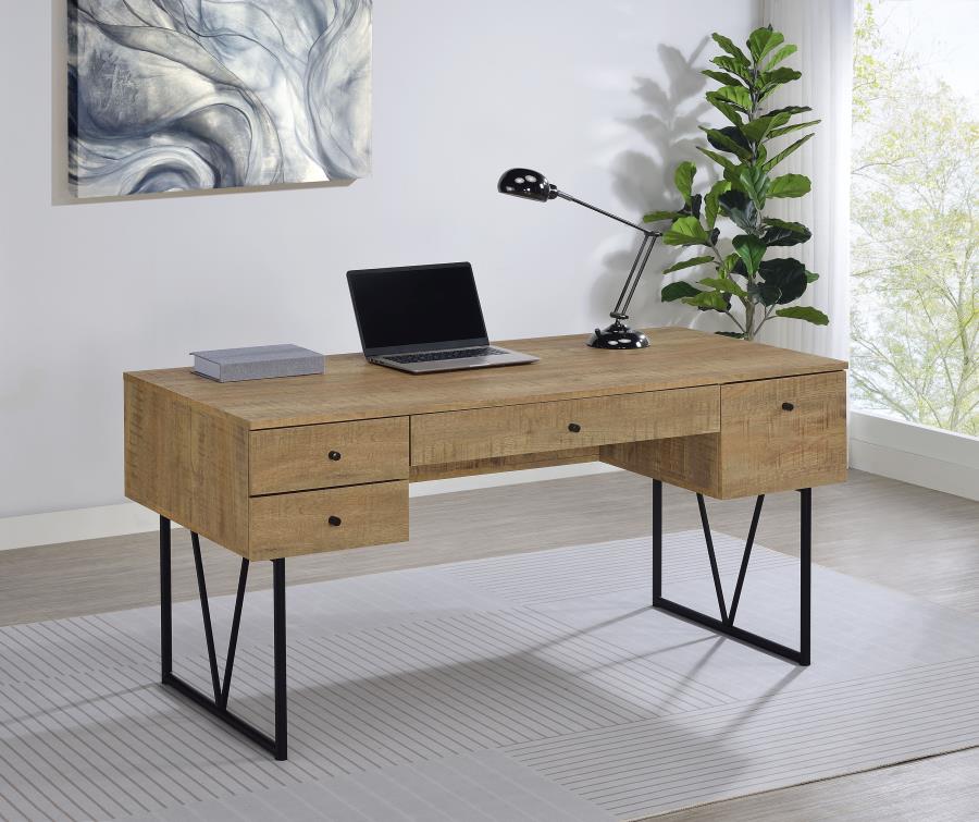 Analiese 63-inch 4-drawer Writing Desk Mango view 2