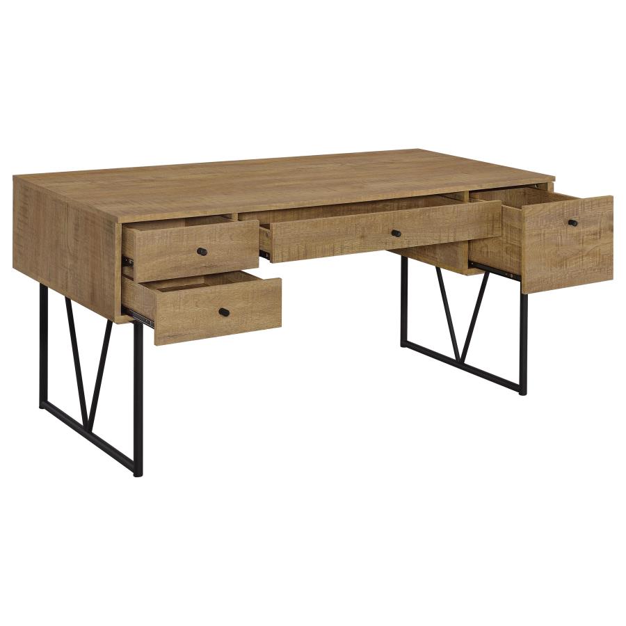 Analiese 63-inch 4-drawer Writing Desk Mango view 4