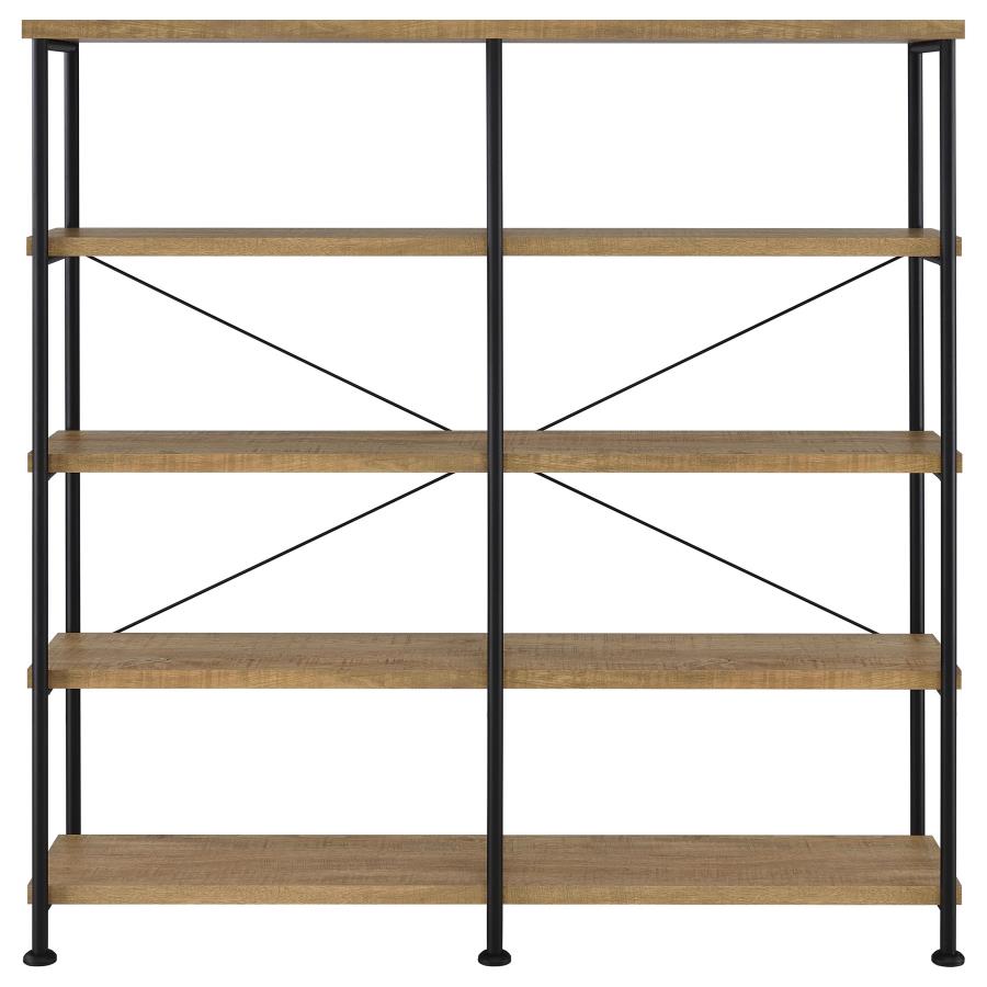Analiese 63-inch 4-shelf Double Bookshelf Mango view 3