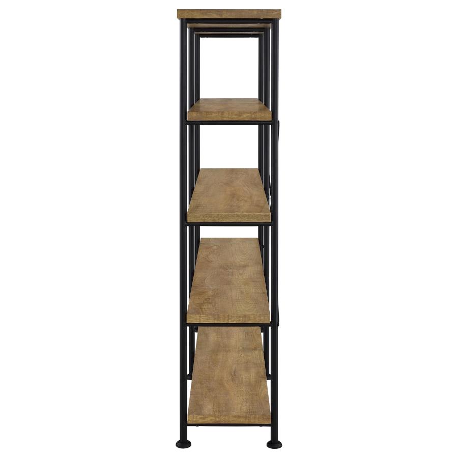 Analiese 63-inch 4-shelf Double Bookshelf Mango view 5