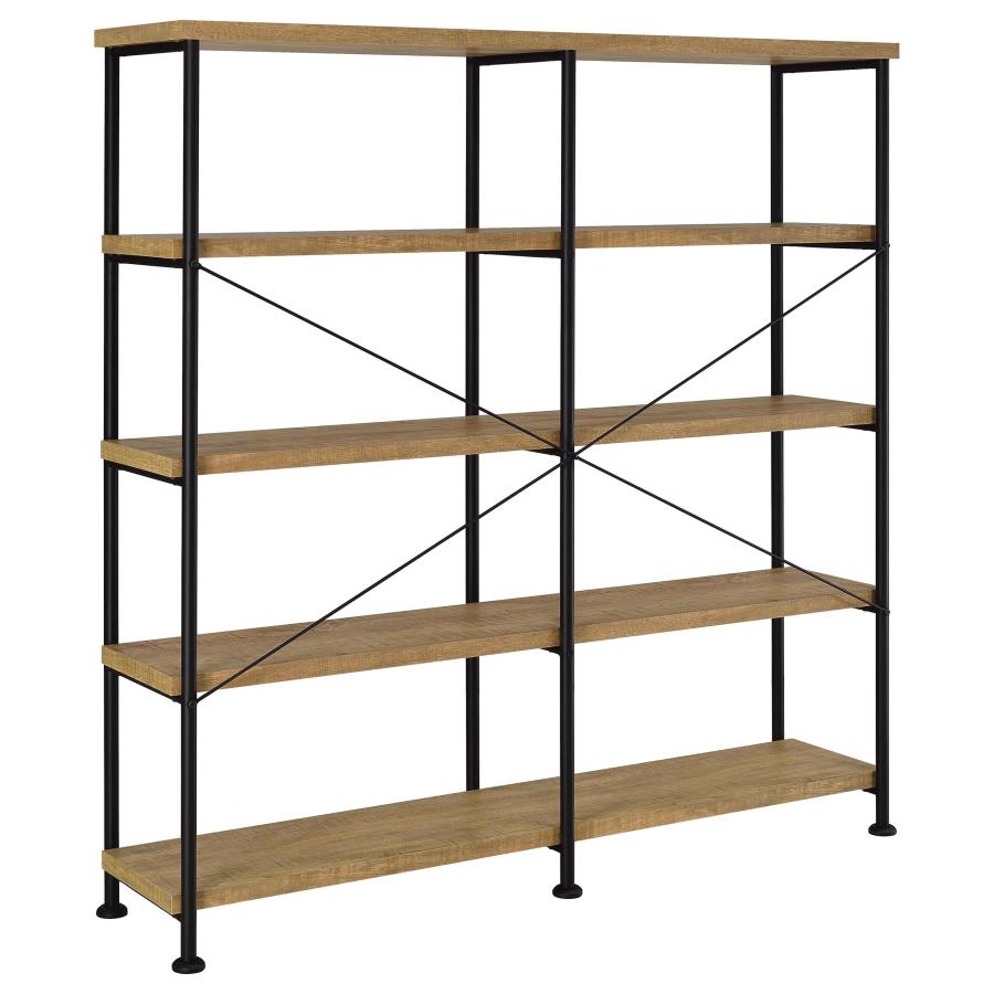 Analiese 63-inch 4-shelf Double Bookshelf Mango view 6