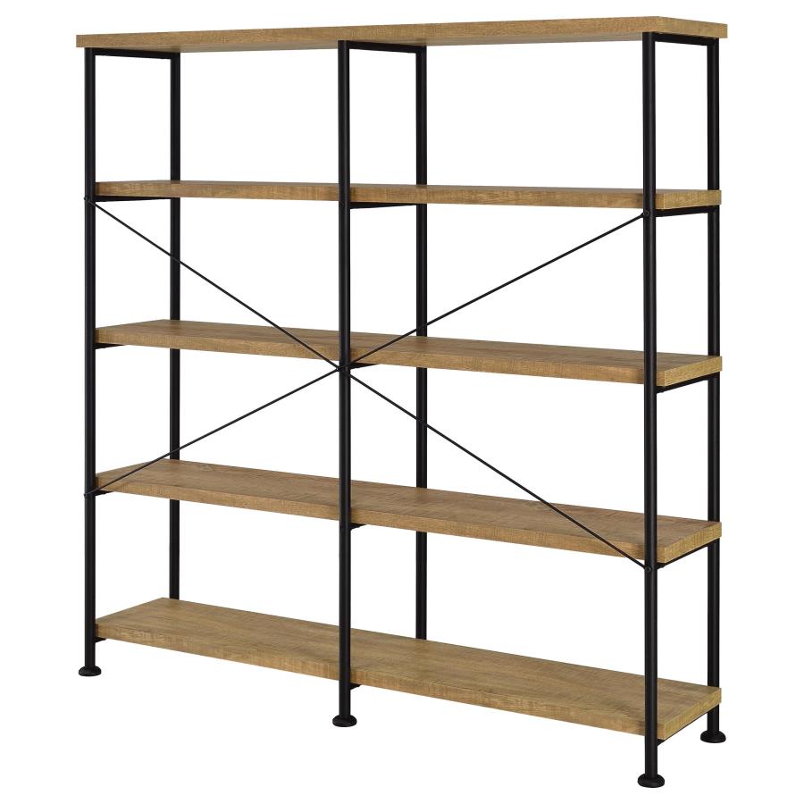 Analiese 63-inch 4-shelf Double Bookshelf Mango view 7