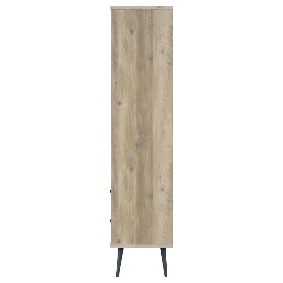 Maeve 70-inch 3-shelf Bookcase with Drawers Distressed Pine view 6