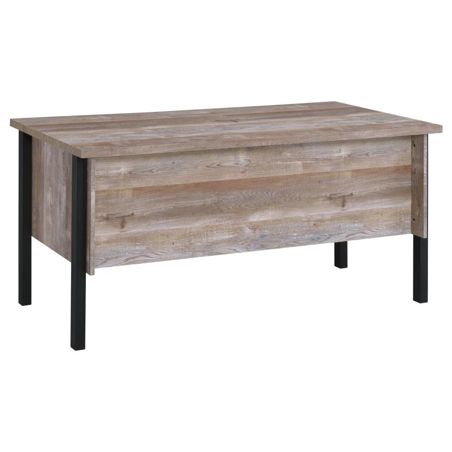 Samson 60-inch 4-drawer Office Computer Desk Weathered Oak view 6