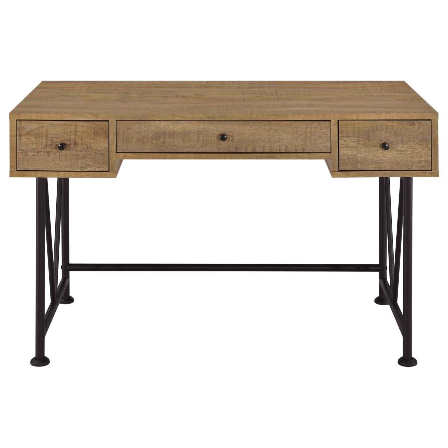 Analiese 47-inch 3-drawer Writing Desk Mango view 4