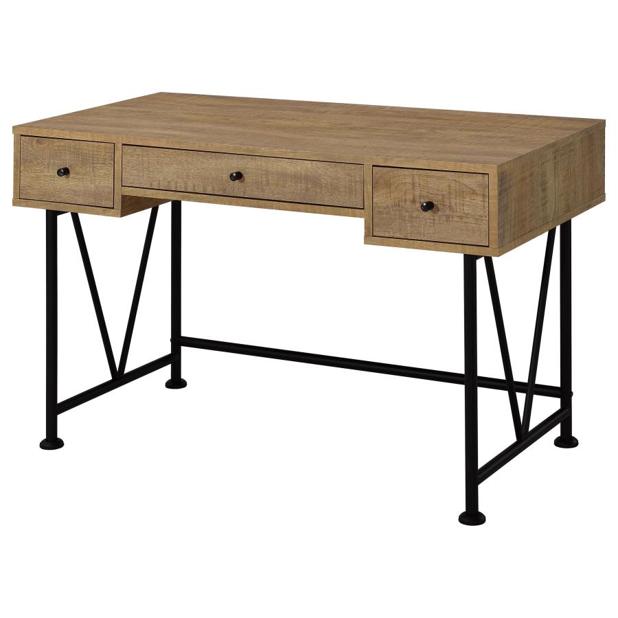 Analiese 47-inch 3-drawer Writing Desk Mango view 5