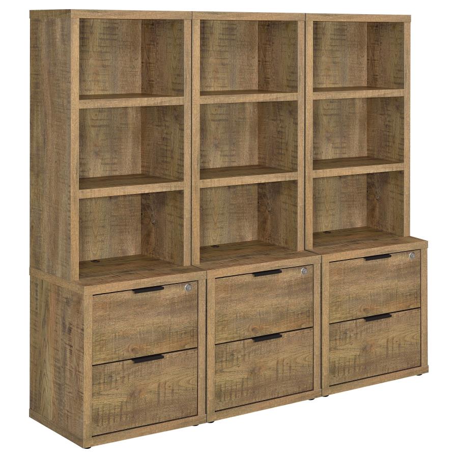 Westpark 3-piece Wall Unit Bookcase Set with USB Mango view 2