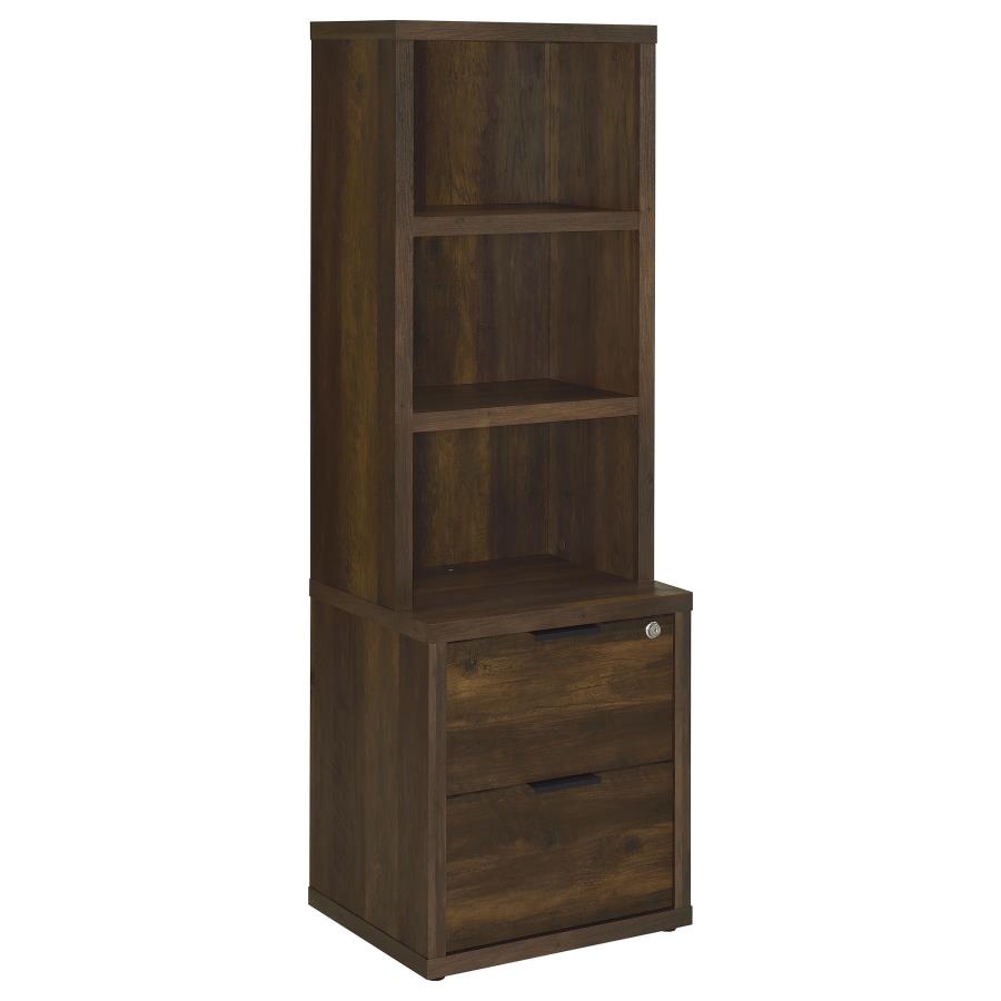 Westpark 3-piece Wall Unit Bookcase Set with USB Dark Pine view 3