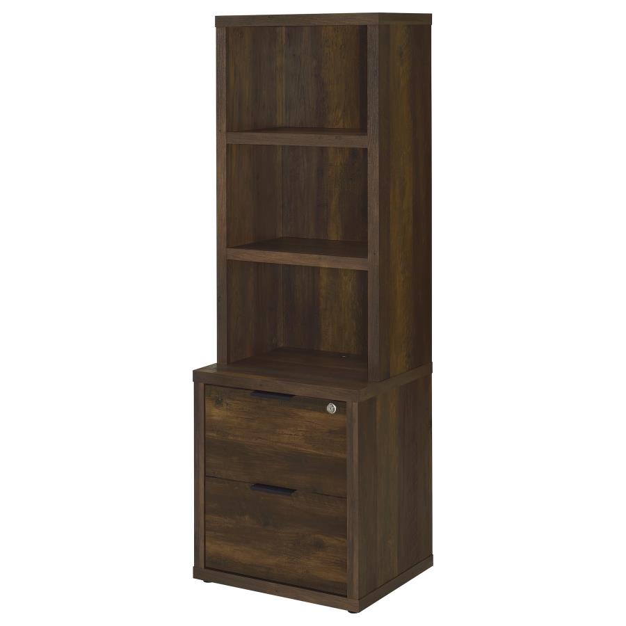 Westpark 3-piece Wall Unit Bookcase Set with USB Dark Pine view 6