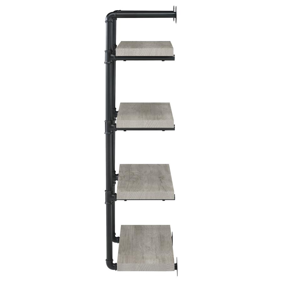 Elmcrest 24-inch 4-shelf Wall Bookshelf Grey Driftwood view 5