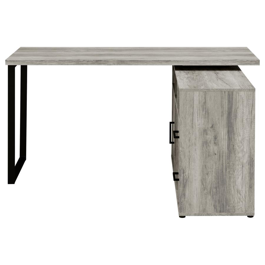 Hertford 59-inch L-Shape Computer Desk Grey Driftwood view 6