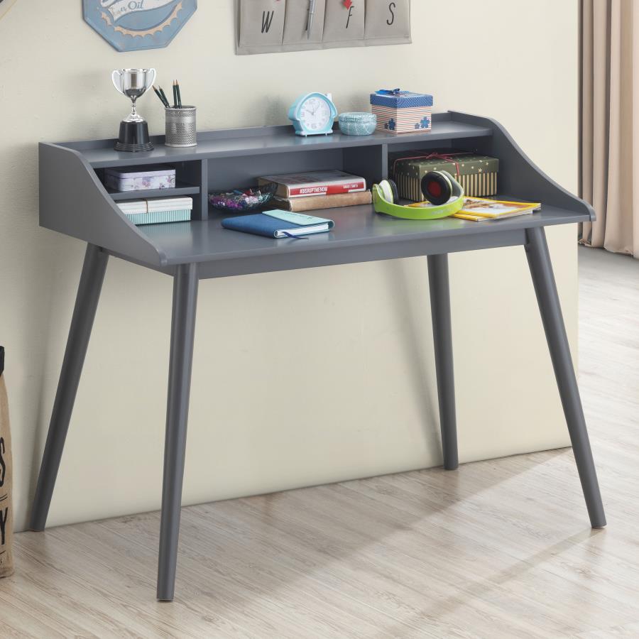 Percy 45-inch 4-compartment Writing Desk Grey view 2
