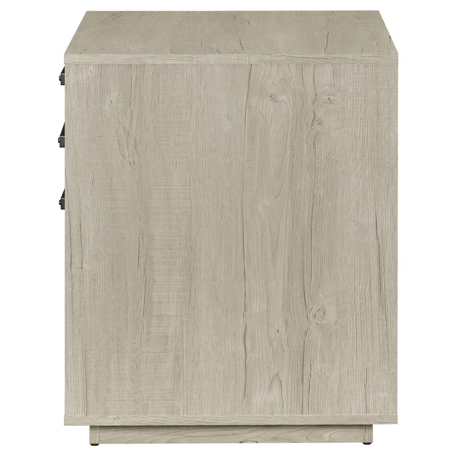 Loomis 3-drawer Home Office File Cabinet Whitewashed Grey view 6