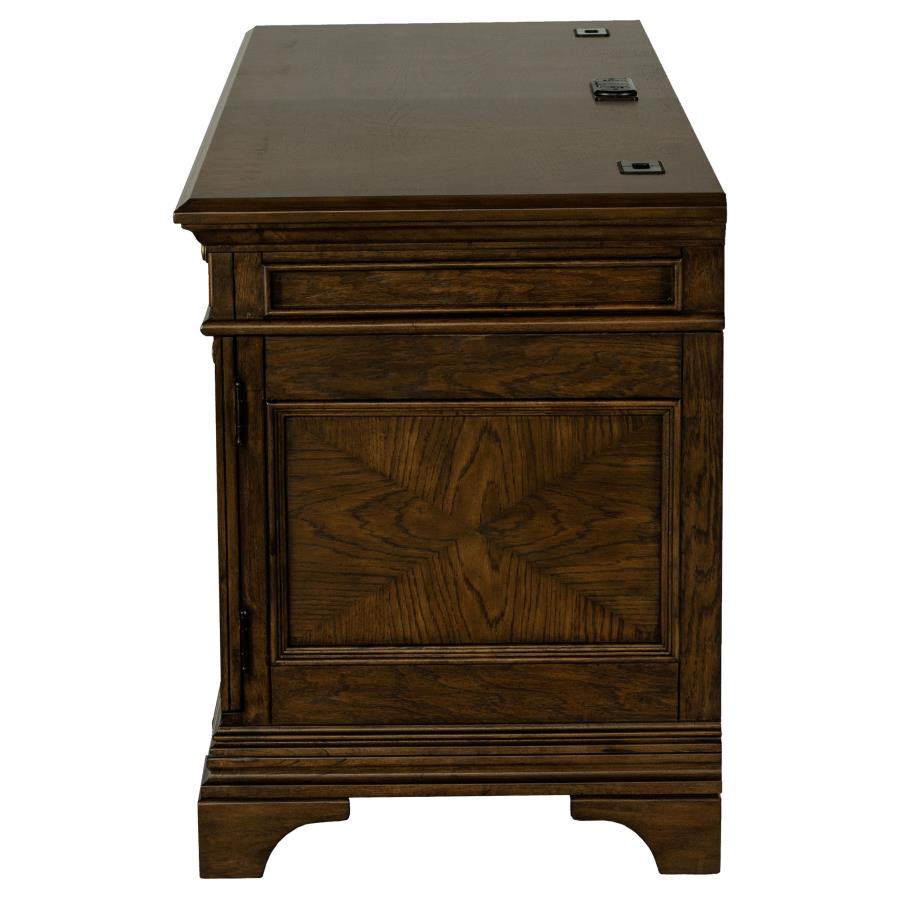 Hartshill 66-inch 5-drawer Credenza Office Desk Burnish Oak view 5
