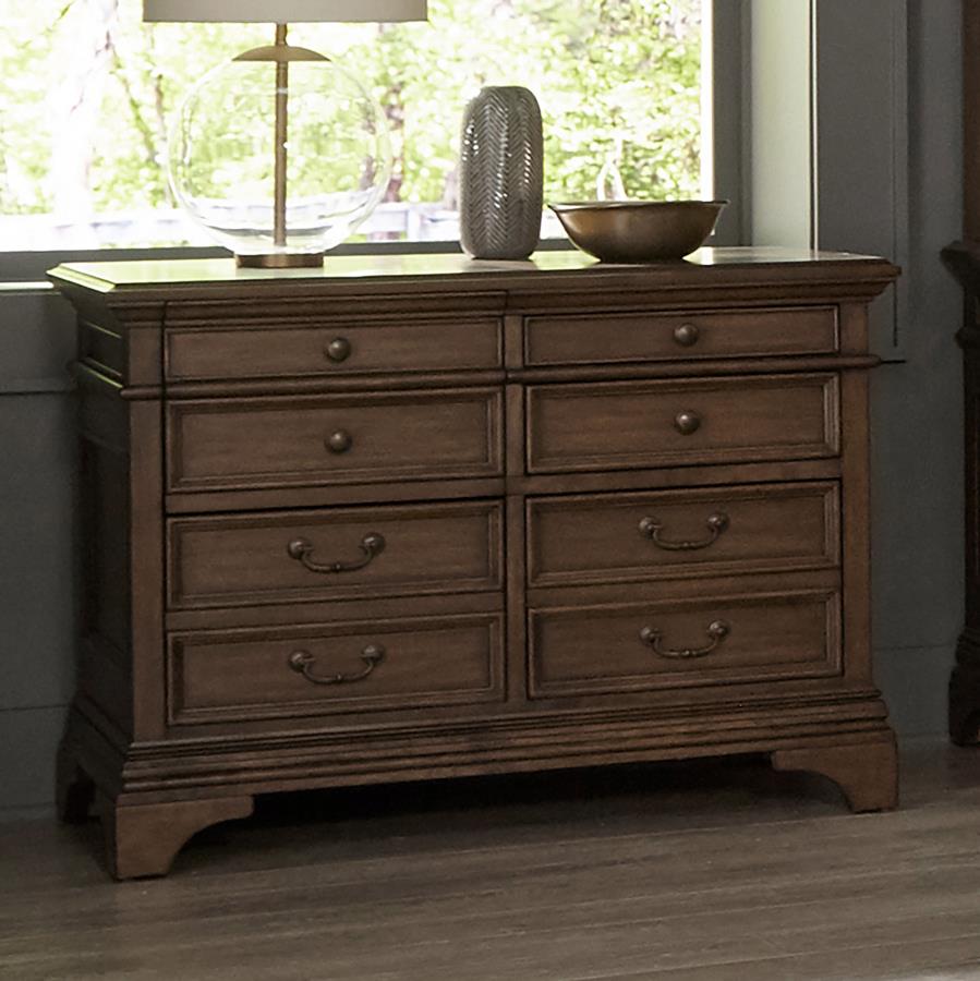 Hartshill 5-drawer Home Office File Cabinet Burnished Oak view 2