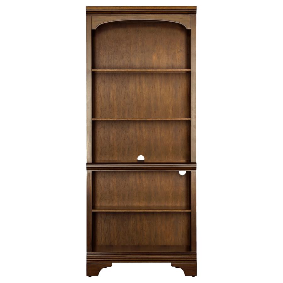 Hartshill 78-inch 5-shelf Bookcase Burnished Oak view 3