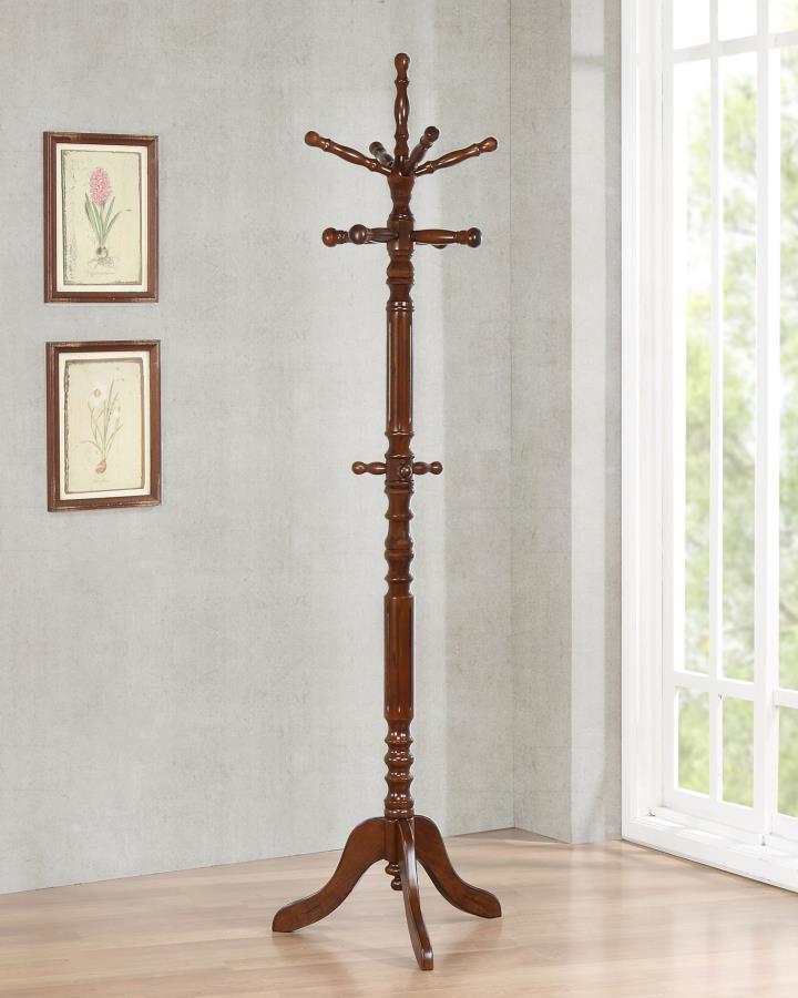 Achelle 11 Hook Freestanding Coat Rack Hat Hanger Tobacco view 2