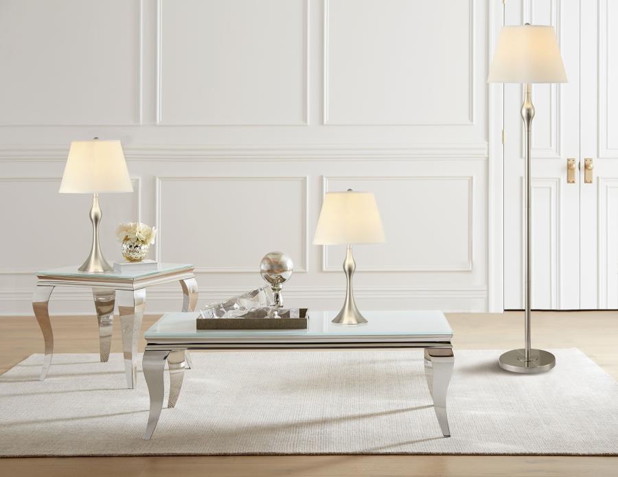 Griffin 3-piece Floor and Table Lamp Set Brushed Nickel view 2