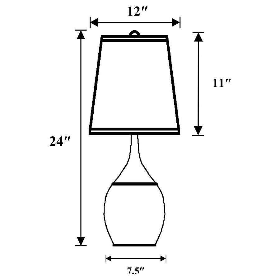 Tenya 24-inch Empire Shade Urn Table Lamp Silver (Set of 2) view 4